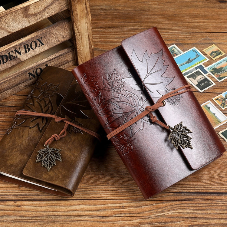 A7 PU Maple Retro Straps Handbook Loose-leaf Notebook(Coffee) - free shipping - PMc TechLife - Order now!