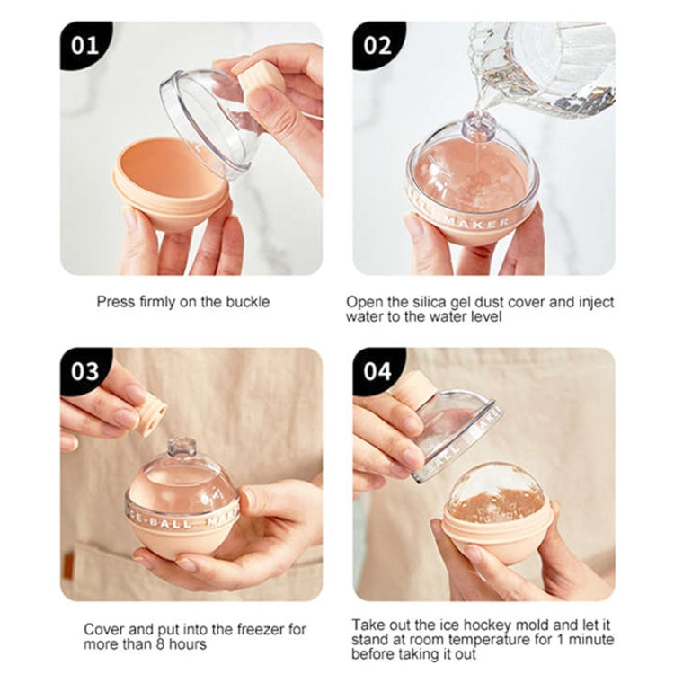 2PCS Home Whiskey Bulb Ice Ball Ice Cube Silicone Mold With Funnel(Lavender Purple) - Food Molds by PMC TechLife | Online Shopping South Africa | PMC TechLife