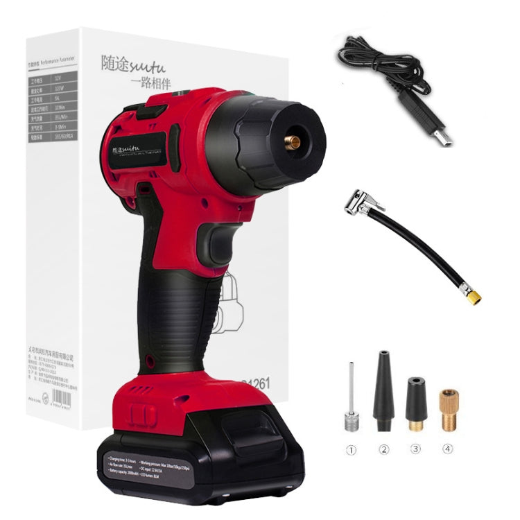 SUITU High-pressure Handheld Smart Digital Display Car Portable Wireless Tire Inflator(Red) - Inflatable Pump by SUITU | Online Shopping South Africa | PMC TechLife | Buy Now Pay Later Mobicred