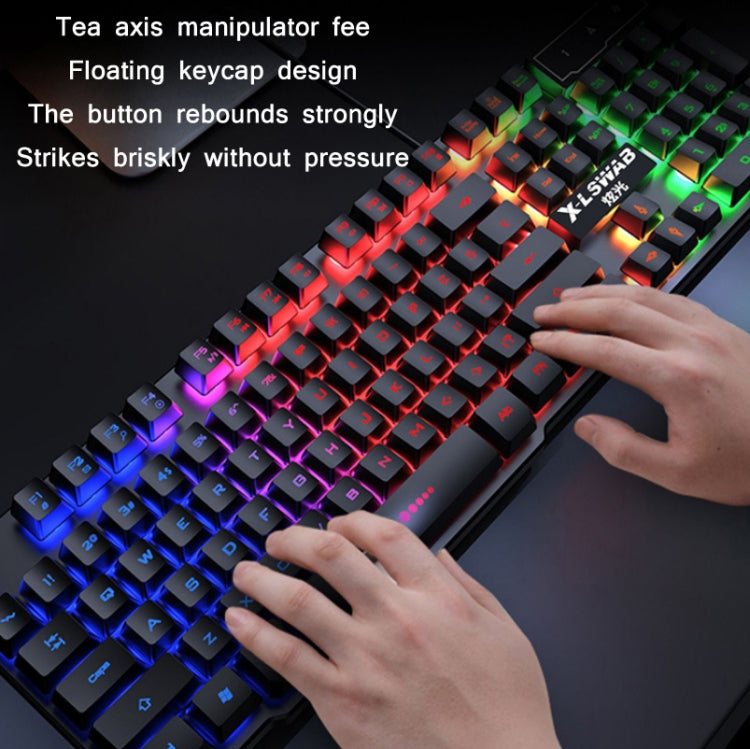 X-L SWAB GX50 Computer Manipulator Feel Wired Keyboard + Macro Programming Mouse, Color: White Mixed Light - Wired Keyboard by X-L SWAB | Online Shopping South Africa | PMC Jewellery | Buy Now Pay Later Mobicred