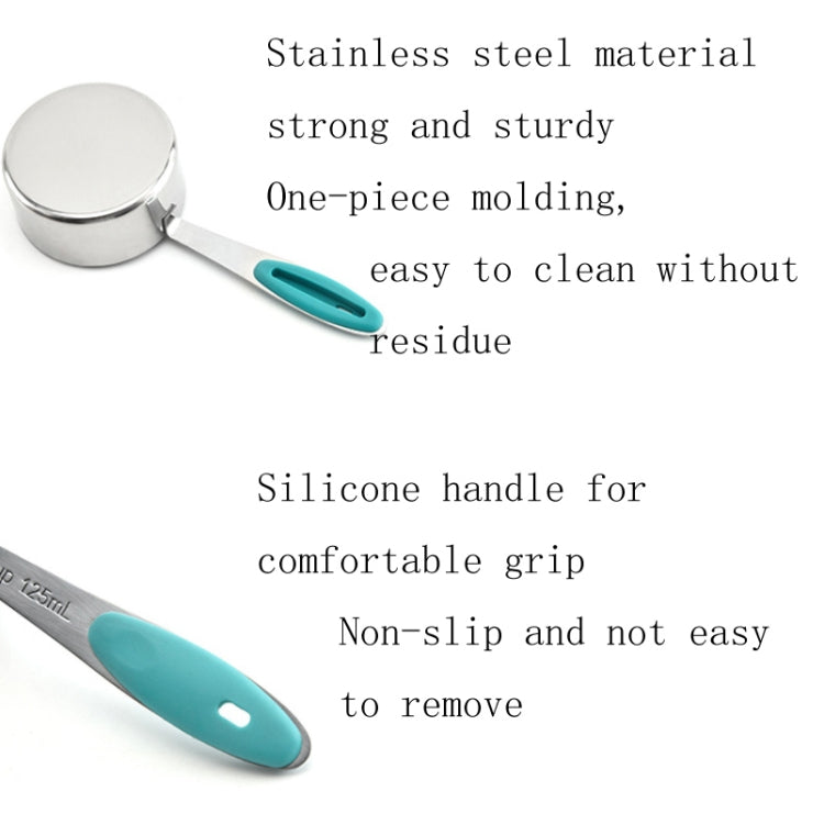 5 in 1 Stainless Steel Measuring Spoon Set Coffee Spoon Baking Kitchen Gadget, Style:Measuring Spoon(Black) - Coffee Tools by PMC TechLife | Online Shopping South Africa | PMC TechLife | Buy Now Pay Later Mobicred