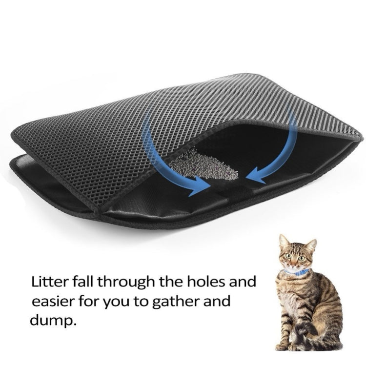 Waterproof Pet Cat Litter Mat EVA Double Layer Cat Litter Trapping Pets Mat Pad Bottom Non-slip Pet Litter Cat Mat(Black) - Pads by PMC TechLife | Online Shopping South Africa | PMC TechLife | Buy Now Pay Later Mobicred