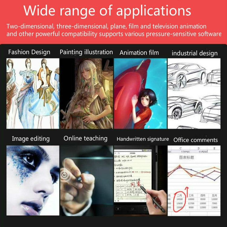 10Moons G50 Magic Circle Digital Tablet Hand-Painted Board Drawing Board Online Lesson Writing Board - by 10Moons | Online Shopping South Africa | PMC Jewellery | Buy Now Pay Later Mobicred