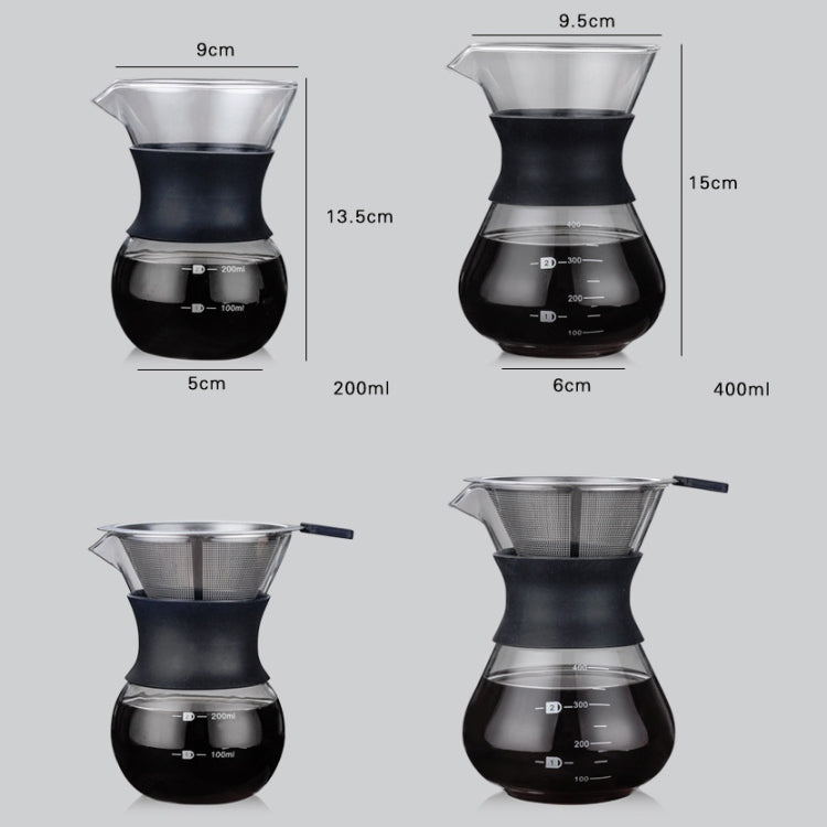 High Temperature Resistant Coffee Maker, Capacity:400ml, Style:Without Strainer - free shipping - PMC TechLife - Order now!