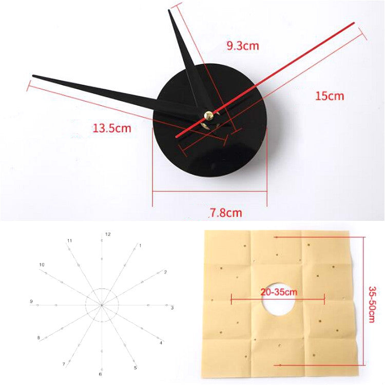 Acrylic 3D Wall Clock DIY Living Room Bedroom Wall Background Decoration(Gold) - DIY Clocks by PMc TechLife | Online Shopping South Africa | PMc TechLife | Buy Now Pay Later Mobicred