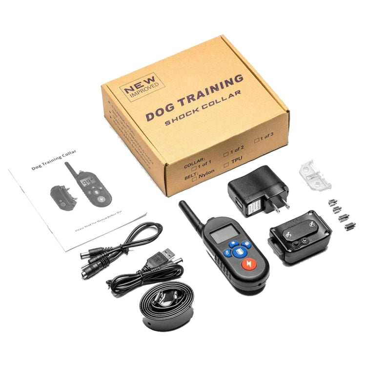 800m Remote Control Electric Shock Bark Stopper Vibration Warning Pet Supplies Electronic Waterproof Collar Dog Training Device, Style:556-1(UK Plug) - free shipping - PMC TechLife - Order now!