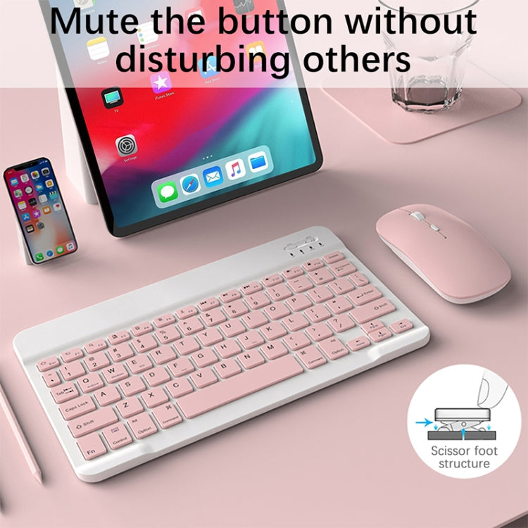 Universal Ultra-Thin Portable Bluetooth Keyboard and Mouse Set For Tablet Phones, Size:10 inch(Purple Keyboard + White Mouse) - free shipping - PMC TechLife - Order now!