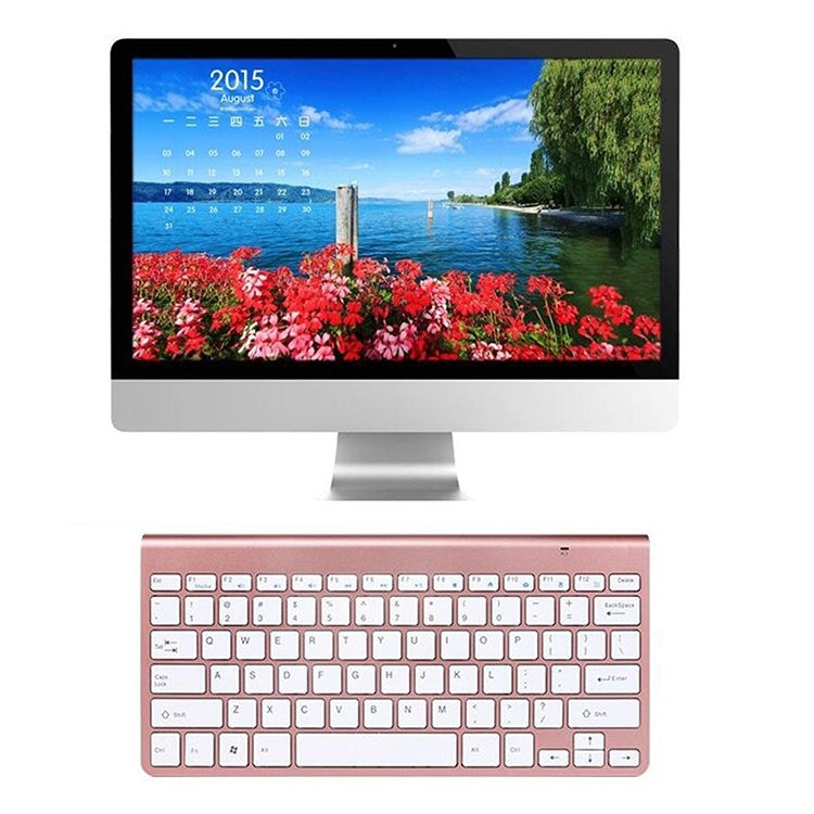 USB External Notebook Desktop Computer Universal Mini Wireless Keyboard Mouse, Style:Keyboard(Rose Gold) - Wireless Keyboard by PMC Jewellery | Online Shopping South Africa | PMC Jewellery | Buy Now Pay Later Mobicred