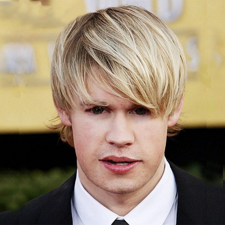 Light Blond Short Hair Men Chemical Fiber Wig(Light Gold) - free shipping - PMC TechLife - Order now!