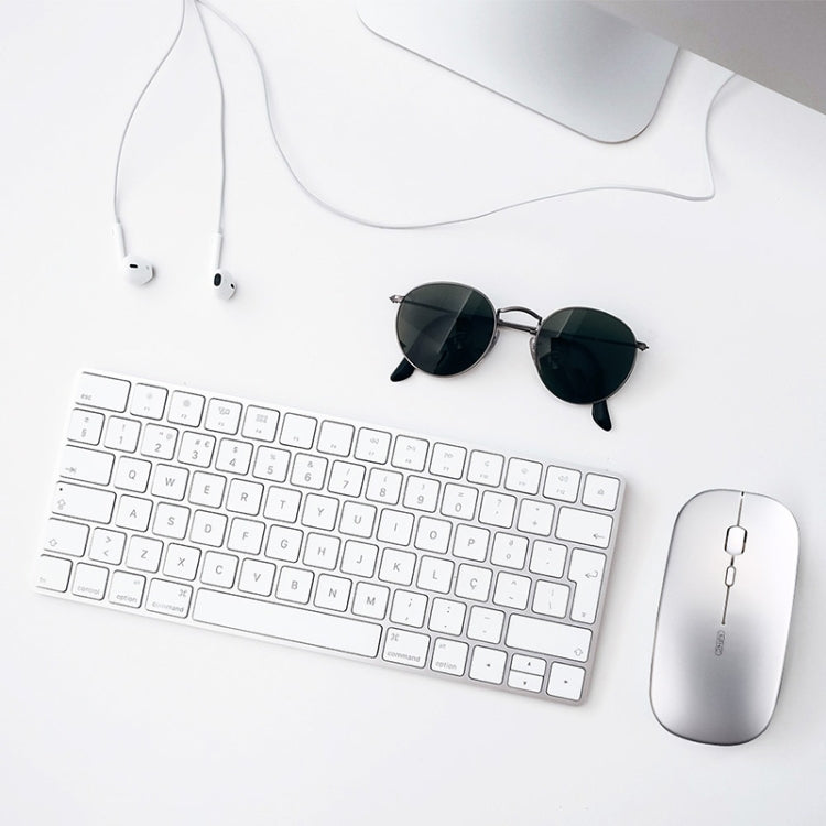 Inphic PM1 Office Mute Wireless Laptop Mouse, Style:Battery Display(Metallic Gray) - Wireless Mice by Inphic | Online Shopping South Africa | PMC TechLife | Buy Now Pay Later Mobicred