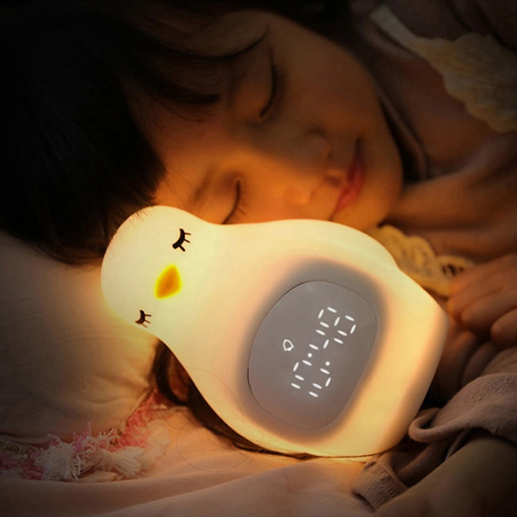 Creative Multifunctional Penguin Silicone Cute Beans Wake Children Sleeping LED Electronic Alarm Clock(Yellow Light) - Novelty Clock by PMc TechLife | Online Shopping South Africa | PMc TechLife | Buy Now Pay Later Mobicred