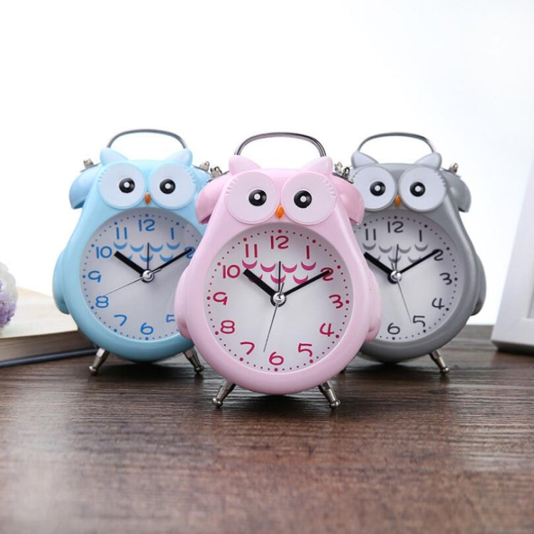 2 PCS Children Creative Cartoon Owl Super Ring Metal Bell Student Alarm Clock(Gray) - Novelty Clock by PMc TechLife | Online Shopping South Africa | PMc TechLife | Buy Now Pay Later Mobicred
