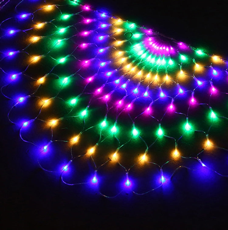 Peacock Lights LED Fishing Net Lights Outdoor Waterproof String Lights Holiday Decoration Lights, EU Plug(Warm White Light) - Holiday Lights by PMc TechLife | Online Shopping South Africa | PMc TechLife | Buy Now Pay Later Mobicred
