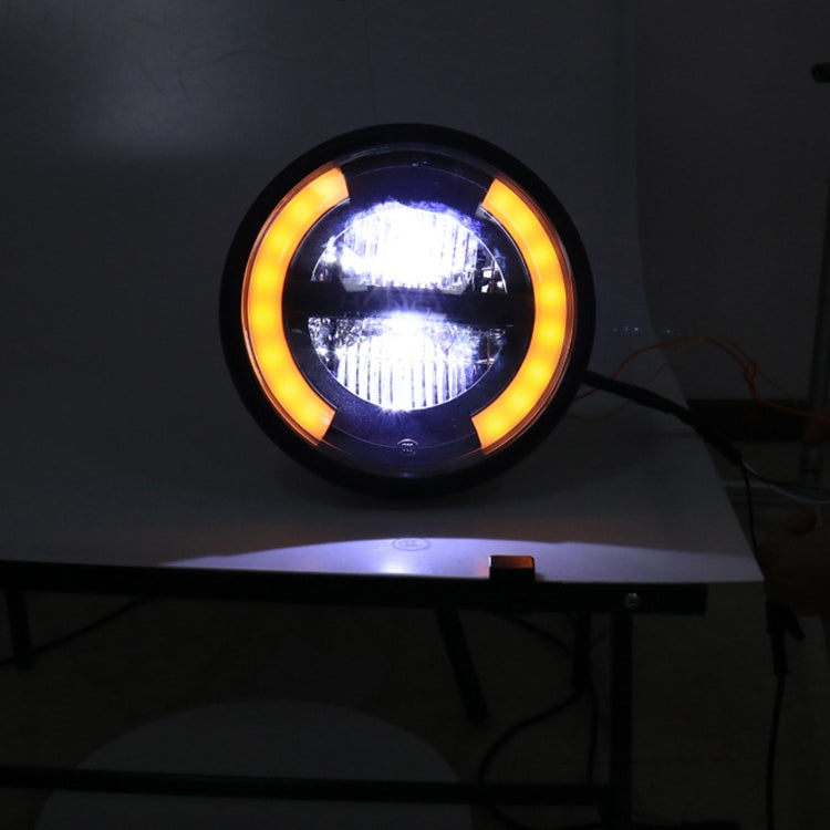 HONGPA Motorcycle Retro Headlights Modified Parts LED General Metal Headlights(Matte Black) - Headlights by PMC TechLife | Online Shopping South Africa | PMC TechLife | Buy Now Pay Later Mobicred