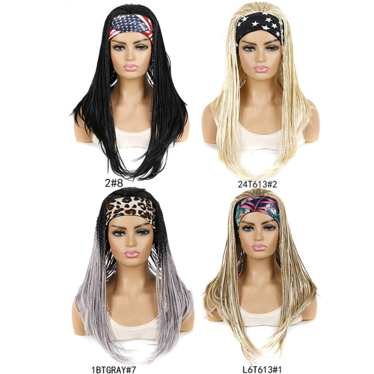 Colored Small Dirty Braid Wig Headgear Hair Band Style Small Braid Wig Headgear(1BTGRAY#7 Leopard Print) - free shipping - PMC TechLife - Order now!
