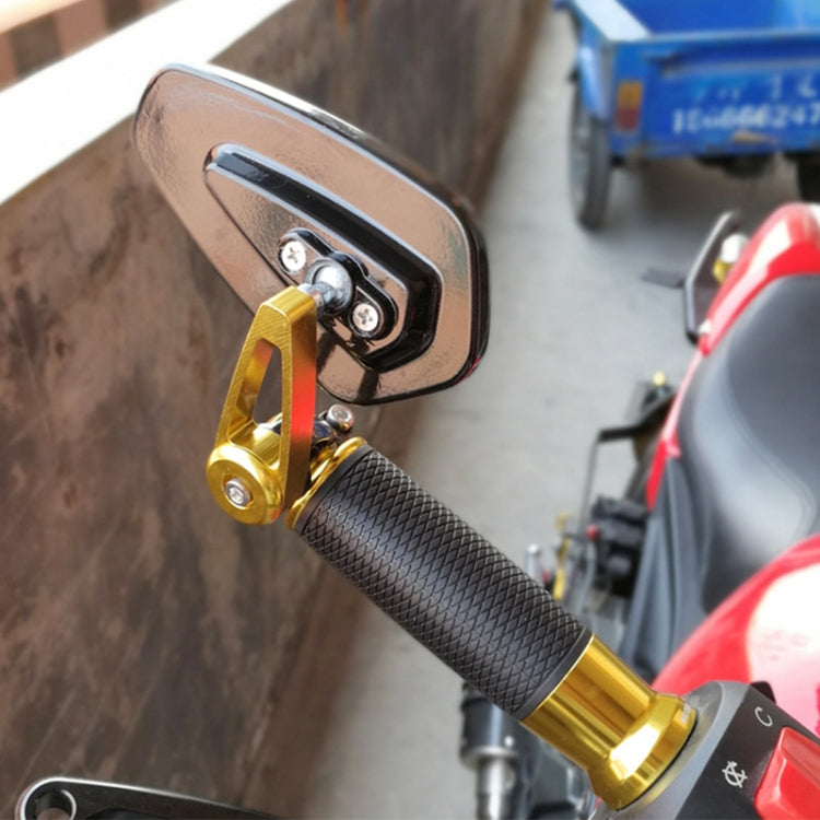 Electric Bike Motorcycle Modified Reversing Retro Rearview Handle Mirror All Aluminum Reflective Rearview Mirror(Red) - Side Mirrors by PMC Jewellery | Online Shopping South Africa | PMC Jewellery | Buy Now Pay Later Mobicred