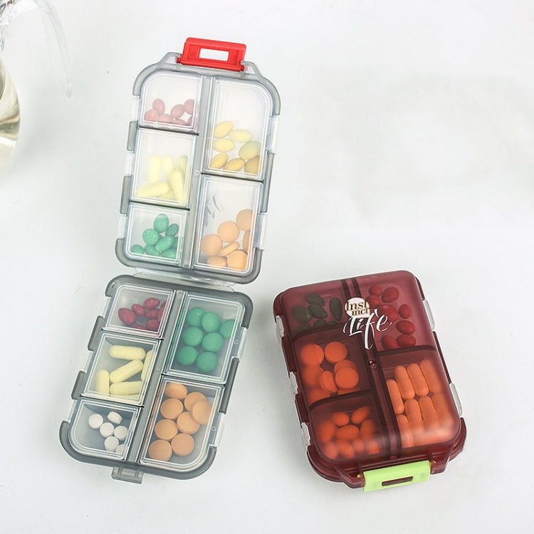 Mizi Small Pill Box Portable Dispensing Medicines Boxes, Colour: 7 Grid (Grey) - free shipping - PMC TechLife - Order now!