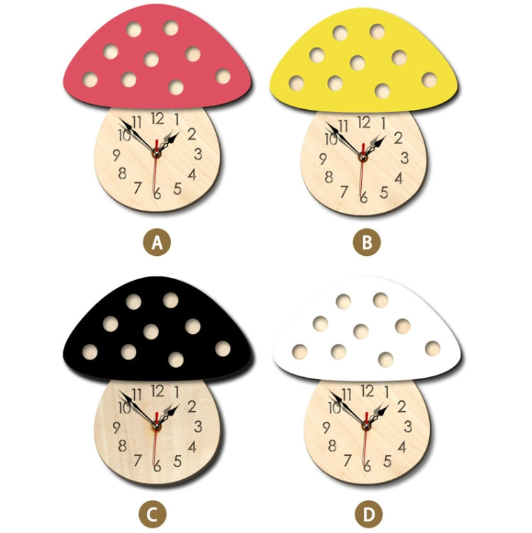Kindergarten Cartoon Mute Wall Clock Creative Children Colorful Mushroom Decorative Clock(White) - free shipping - PMc TechLife - Order now!