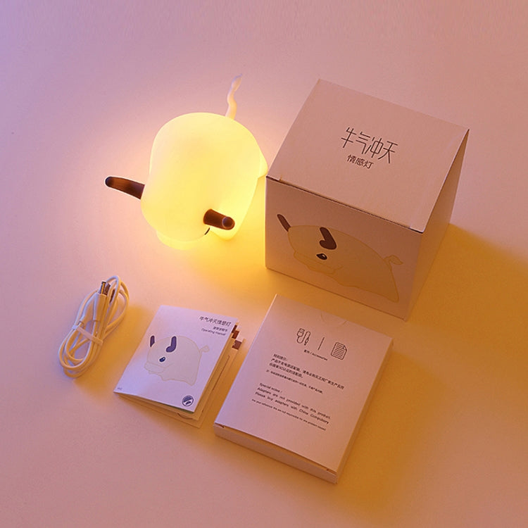 BD-NL-11 Cow Silicone Lamp USB Dimming Night Light Children Bedside Timing Sleeping Light(Yellow Light) - Night Lights by PMc TechLife | Online Shopping South Africa | PMc TechLife | Buy Now Pay Later Mobicred