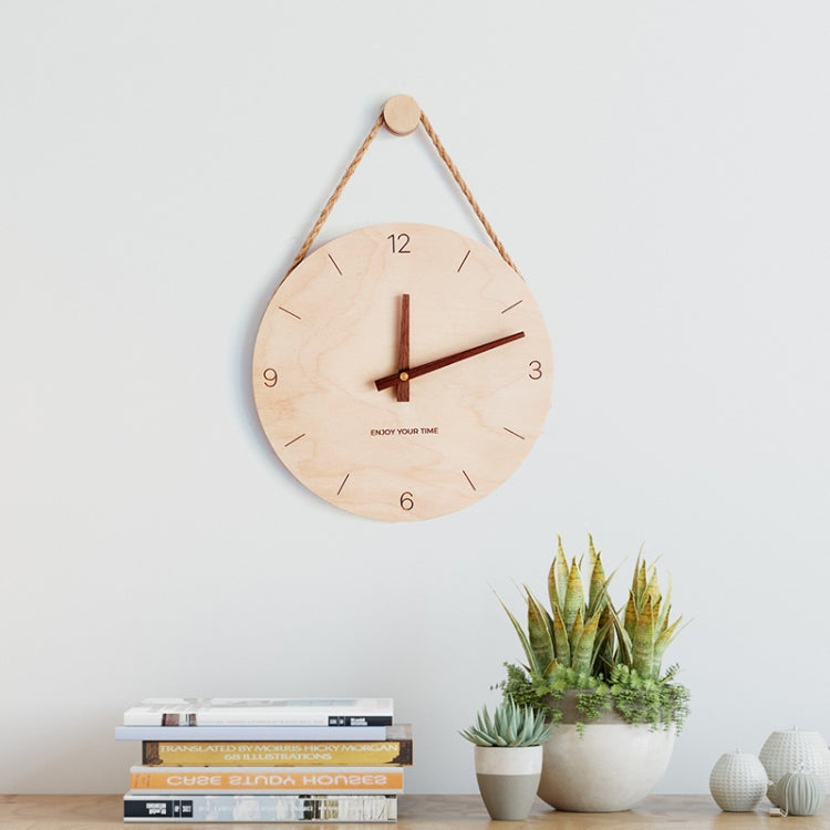 10 inch Without Printing Plate Wooden Sling Wall Clock Home Living Room Clock - Wall Clock by PMc TechLife | Online Shopping South Africa | PMc TechLife | Buy Now Pay Later Mobicred