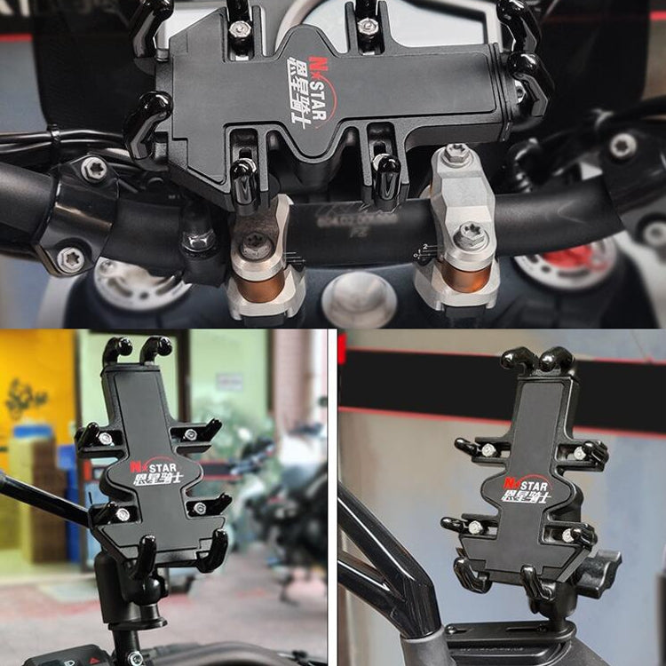 N-STAR NJN001 Motorcycle Bicycle Compatible Mobile Phone Bracket Aluminum Accessories Riding Equipment(With Crooked Ball Head) - free shipping - PMC TechLife - Order now!