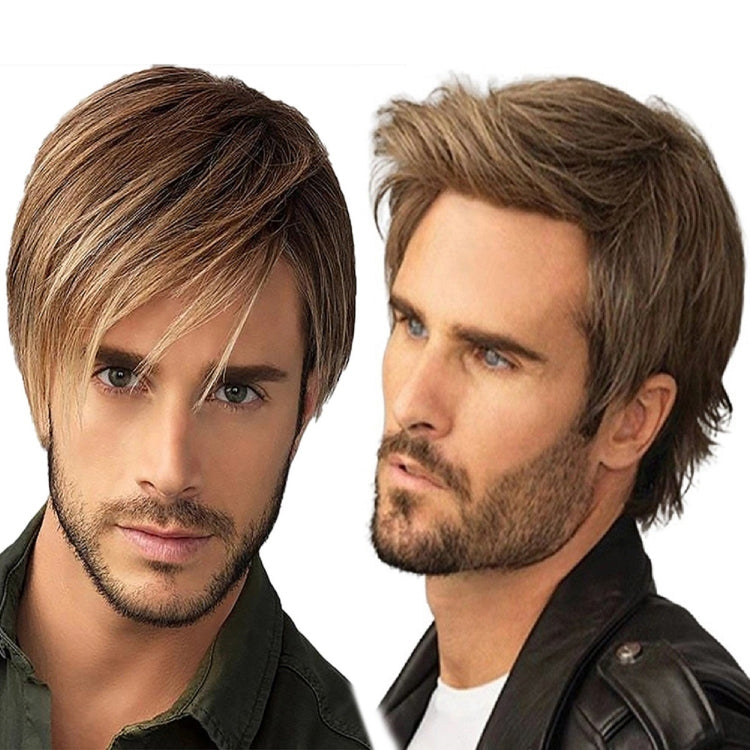 Men Realistic Natural High Temperature Wire Short Wigs(WIG-M45) - free shipping - PMC TechLife - Order now!