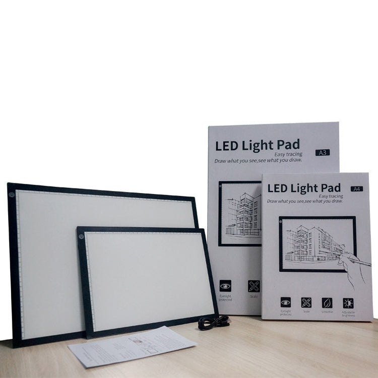 Copy Station Anime Drain Station LED Copy Board With Magnetic Suction Light Board Drawing Plate With USB Cable, Specification: A3 3 Gear Dimming (Black) - by PMC Jewellery | Online Shopping South Africa | PMC Jewellery | Buy Now Pay Later Mobicred