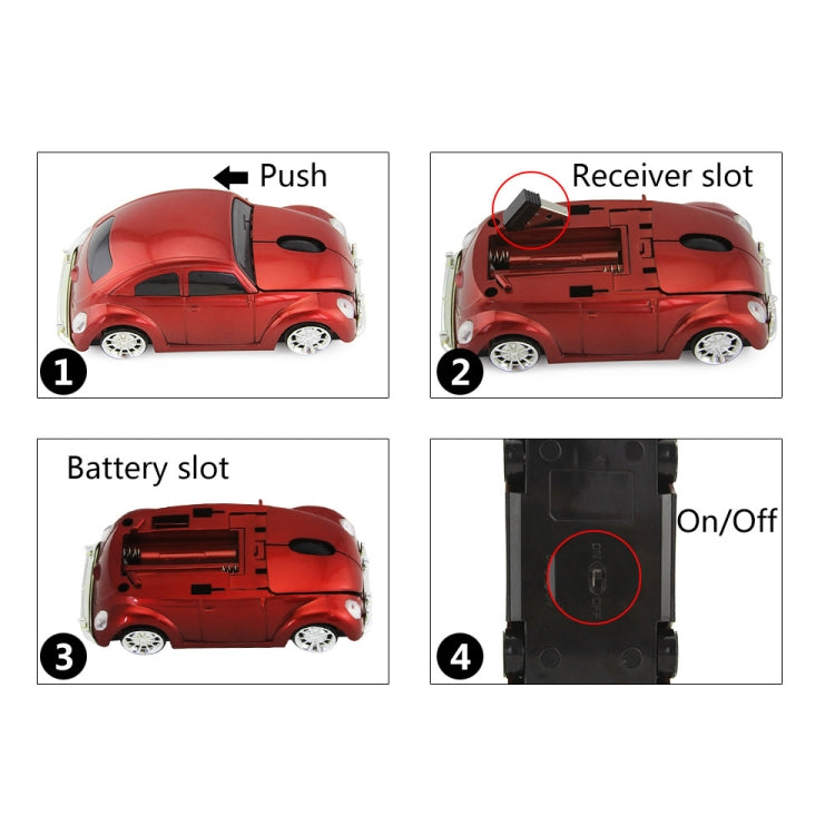 CM0010B 1200 DPI 3-keys Car Shape Wireless Mouse(Black) - Wireless Mice by PMC TechLife | Online Shopping South Africa | PMC TechLife