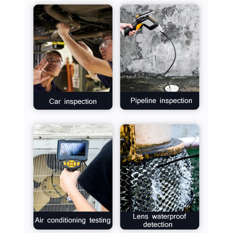 Industrial Dual-Lens Endoscope HD Handheld Screen Pipe Car Inspection Tool, Specification: Line Length 1m - by PMC Jewellery | Online Shopping South Africa | PMC Jewellery | Buy Now Pay Later Mobicred