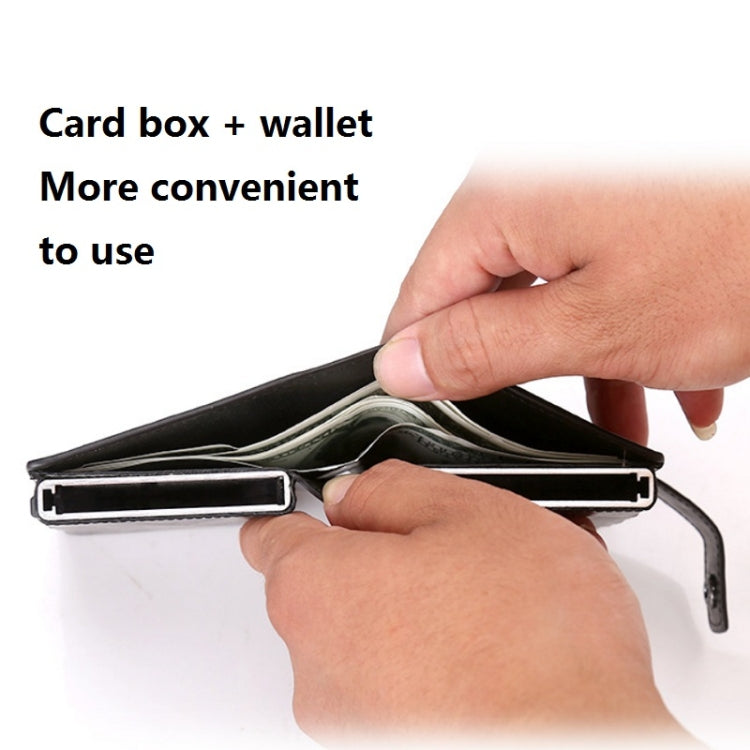 Dual Card Aluminum Alloy Card Box RFID Anti-Theft Wallet(Mad Horse Matte Apricot) - Antimagnetic RFID Package by PMC TechLife | Online Shopping South Africa | PMC TechLife
