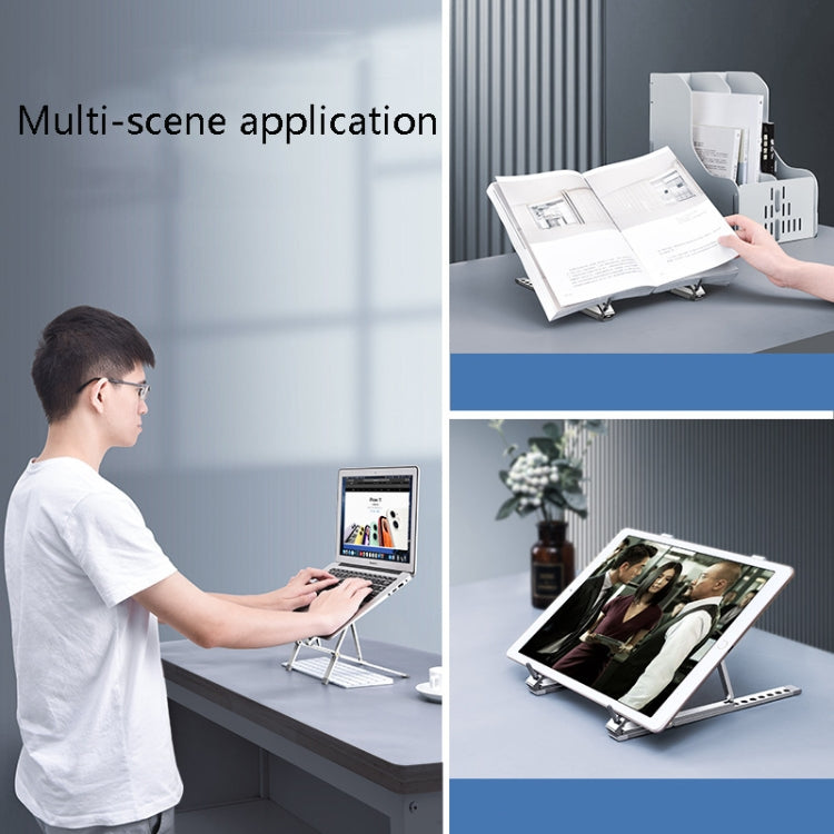 Oatsbasf Z02 Laptop Increasing Cooling Bracket Aluminum Alloy Desktop Adjustable Bracket(Silver) - free shipping - PMC Jewellery - Order now!