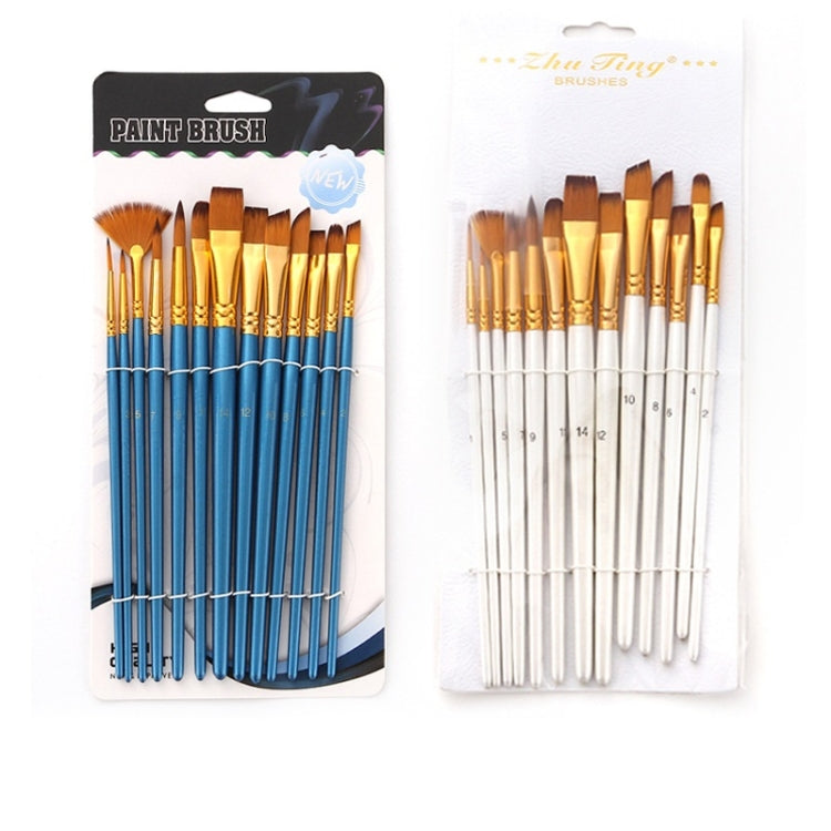 Zhu Ting Student Nylon Wool Multifunctional Watercolor Brush(13 PCS/Set Pearl White) - Art Supplies by PMC TechLife | Online Shopping South Africa | PMC TechLife