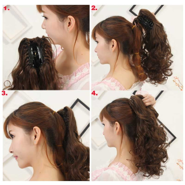 Women Curly Hair Short Ponytail Wig With Shark Clip(12H24 #) - free shipping - PMC TechLife - Order now!