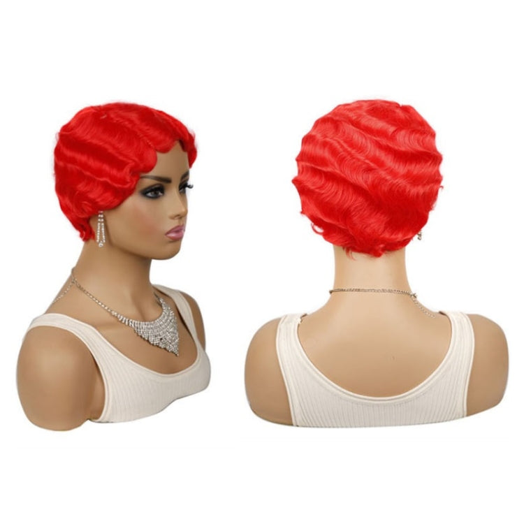 Ladies Short Hair Wig Retro Water Wave Curly Wig(51p #) - free shipping - PMC TechLife - Order now!