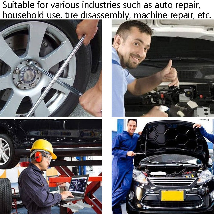 350mm Folding Cross Sleeve Car Tire Wrench, Specification: 17/19/21/23mm - Tire Repair & Installation Tools by PMC TechLife | Online Shopping South Africa | PMC TechLife | Buy Now Pay Later Mobicred