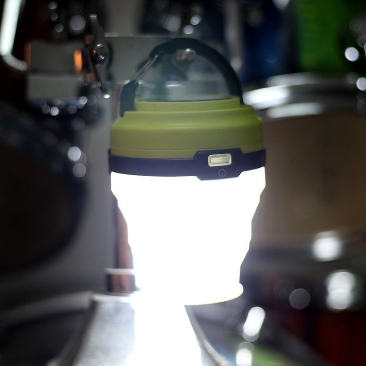 GOOFY DT-7107A Outdoor Solar USB Rechargeable Camping Light Portable Retractable Multifunctional LED Tent Light(Green) - free shipping - PMc TechLife - Order now!