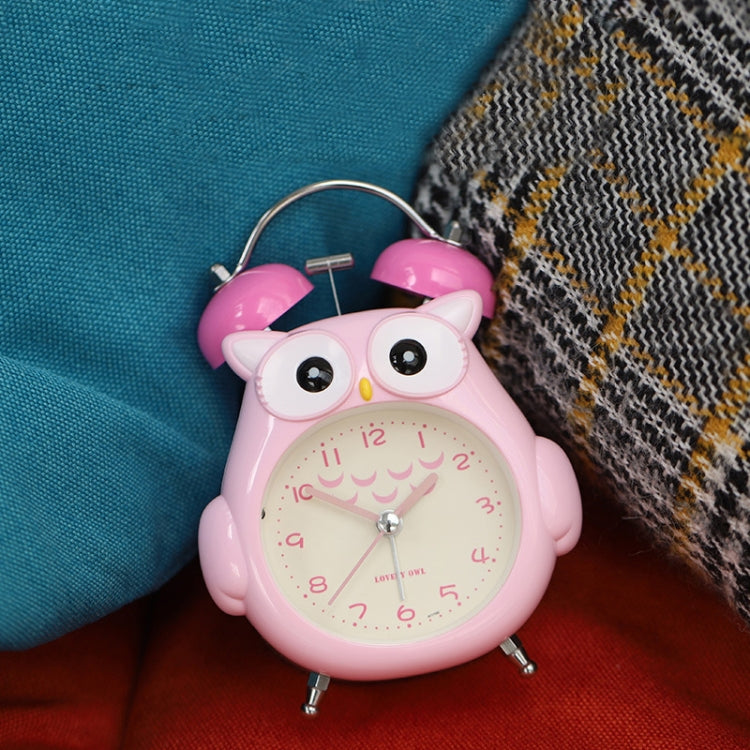 3 Inch Children Cartoon Owl Luminous Silent Bedside Snooze Small Alarm Clock(Light Blue) - free shipping - PMc TechLife - Order now!