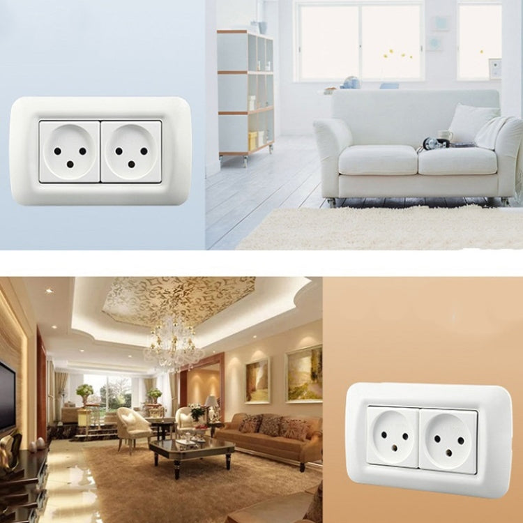 PC Panel Duplex Israel Three-Hole Wall Power Socket(Y Shape Double Plug) - by PMC TechLife | Online Shopping South Africa | PMC TechLife | Buy Now Pay Later Mobicred