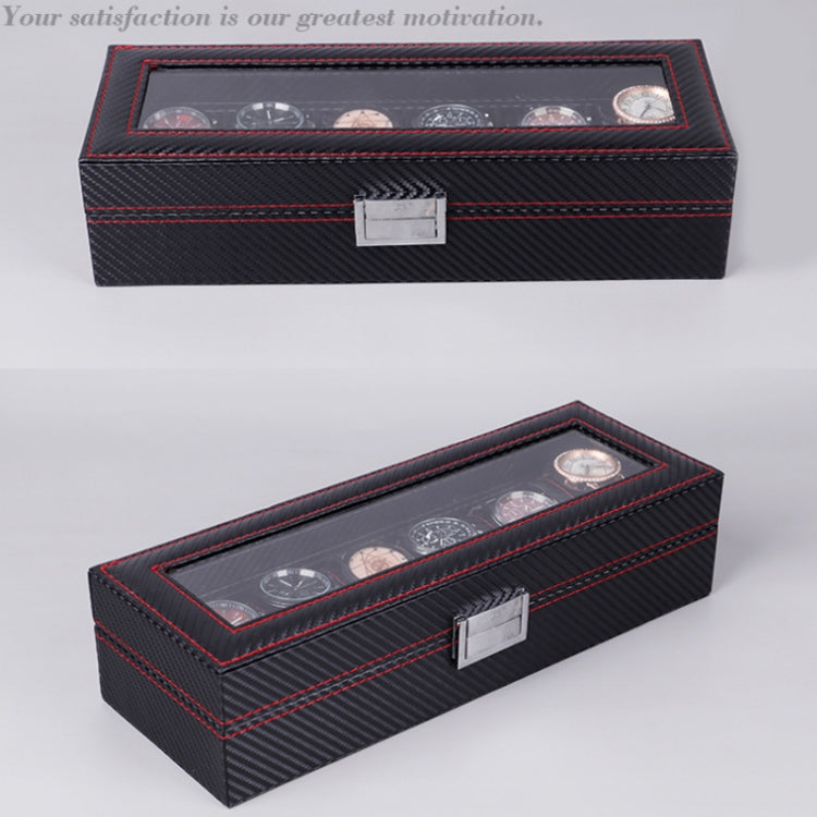 Carbon Fiber PU Leather Watch Box Jewelry Storage Box Packaging Box, Style: 6 + 3 - free shipping - PMc TechLife - Order now!