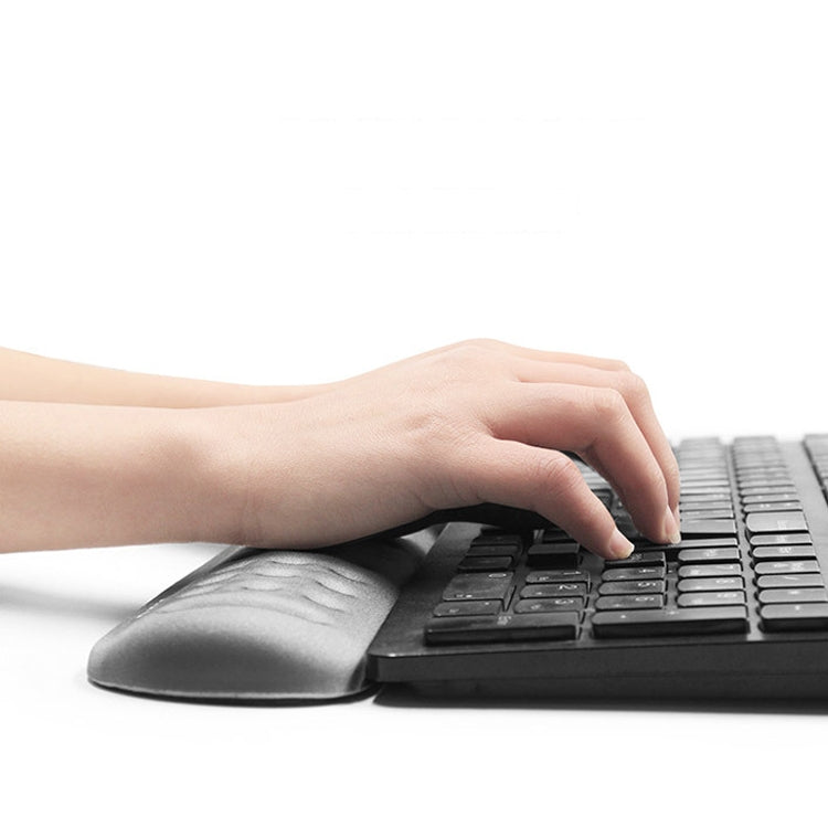 Baona Silicone Memory Cotton Wrist Pad Massage Hole Keyboard Mouse Pad, Style: Medium Keyboard Rest (Black) - Mouse Pads by Baona | Online Shopping South Africa | PMC TechLife | Buy Now Pay Later Mobicred
