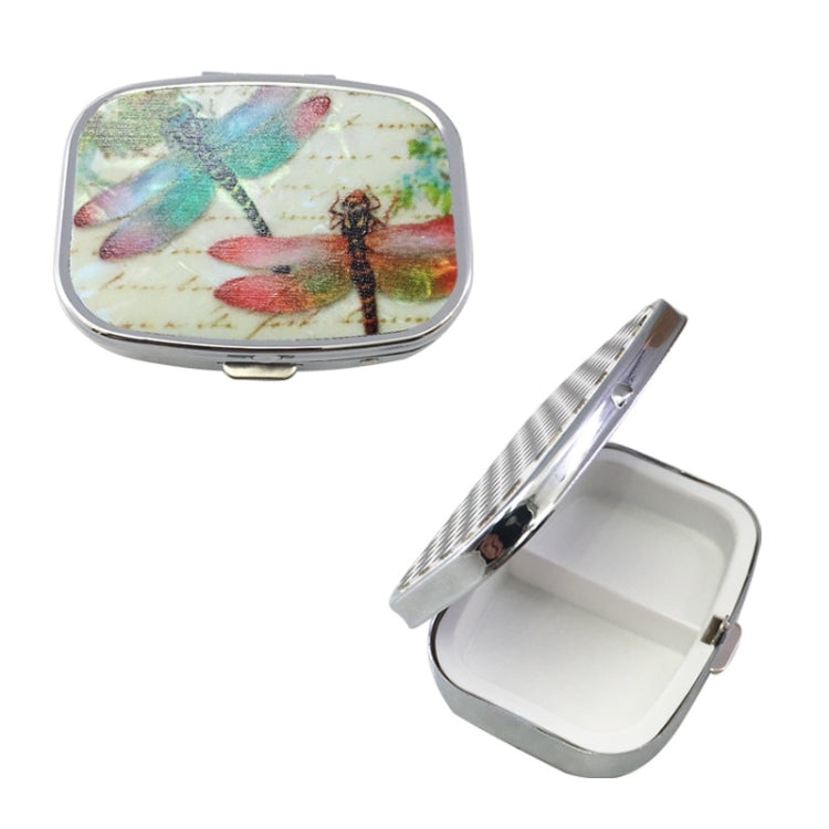 2 PCS Y10336 Two-Compartment Metal Portable Pill Box(White Leopard) - free shipping - PMC TechLife - Order now!