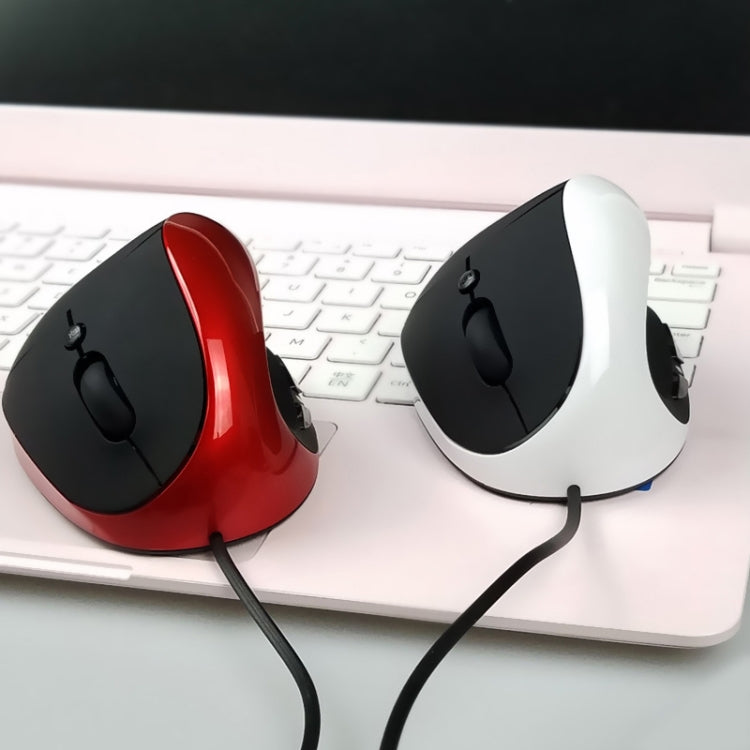 JSY-05 6 Keys Wired Vertical Mouse Ergonomics Brace Optical Mouse(Red) - Wired Mice by PMC TechLife | Online Shopping South Africa | PMC TechLife | Buy Now Pay Later Mobicred