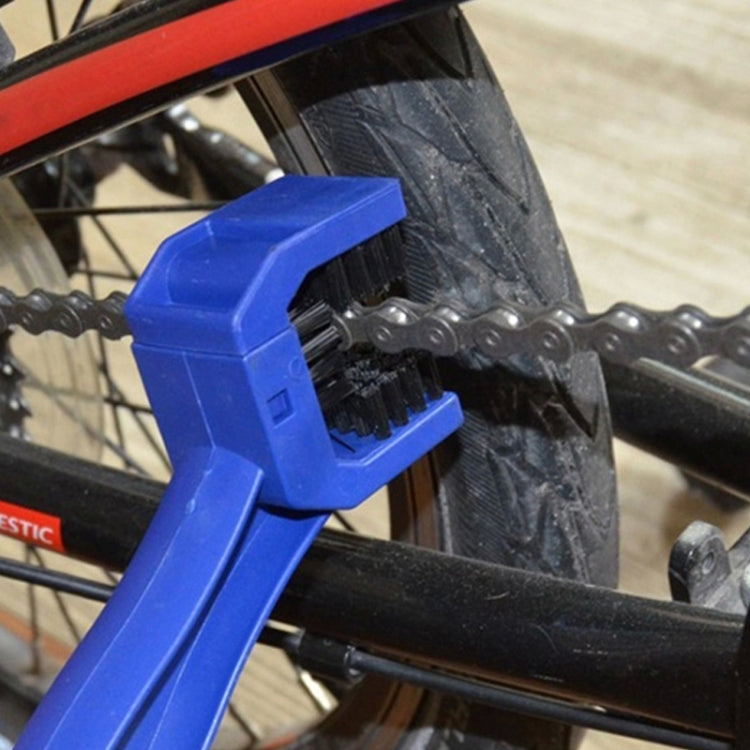 1 Set BG-7168 Bicycle And Motorcycle Cleaning Brush Three-Sided Chain Brush, Colour: Blue + Small Brush - Others by PMC TechLife | Online Shopping South Africa | PMC TechLife