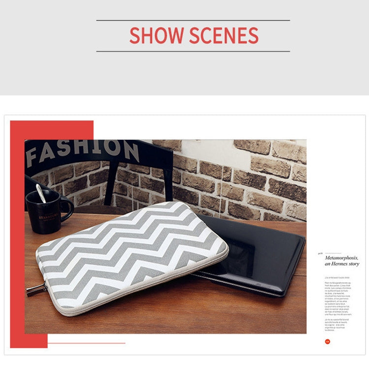 LiSEN LS-525 Wavy Pattern Notebook Liner Bag, Size: 10 inches(Gray) - 10 - 11 inch by LiSEN | Online Shopping South Africa | PMC TechLife | Buy Now Pay Later Mobicred