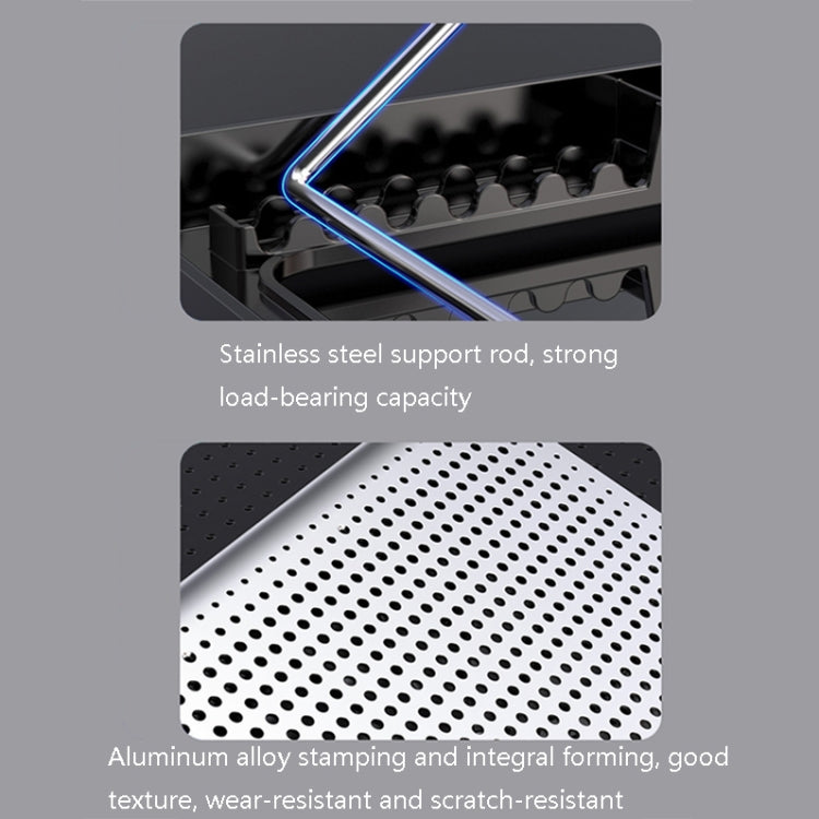 ICE COOREL Laptop Aluminum Alloy Radiator Fan Silent Notebook Cooling Bracket, Colour: Space Silver - free shipping - PMC Jewellery - Order now!