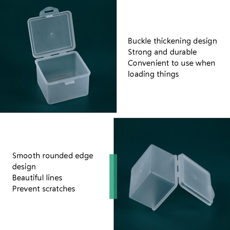 10 PCS PP Matte Material Plastic Box With Cover Parts Tool Storage Box Square Product Box - Storage Boxes by PMC TechLife | Online Shopping South Africa | PMC TechLife | Buy Now Pay Later Mobicred