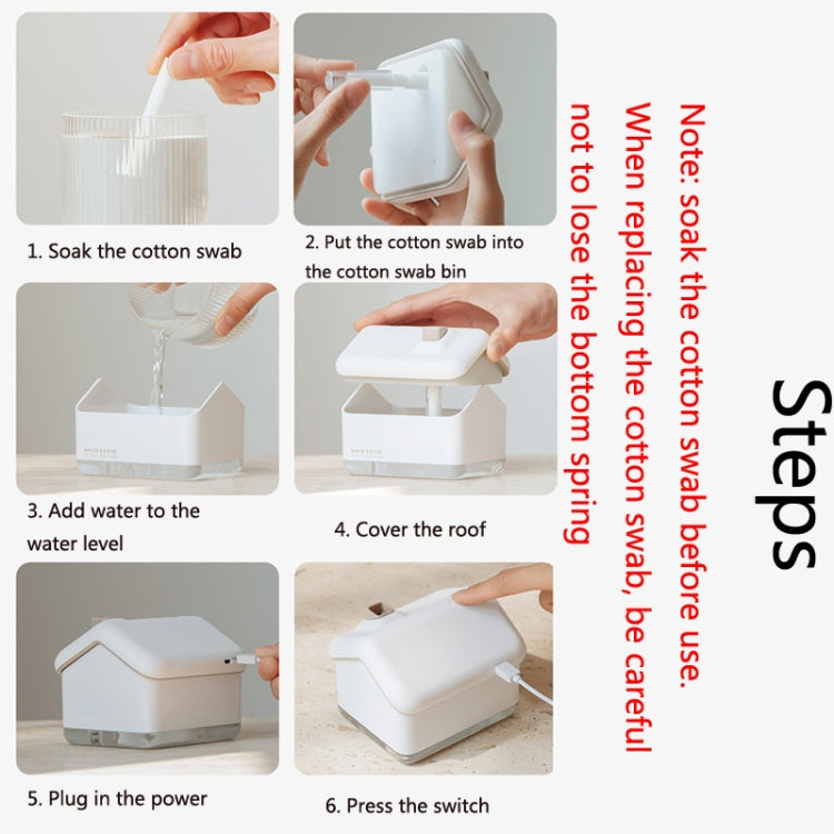 QB2020-008-G1 Mini Snow House Air Humidifier USB Bedroom Christmas Humidifier(White) - free shipping - PMC TechLife - Order now!