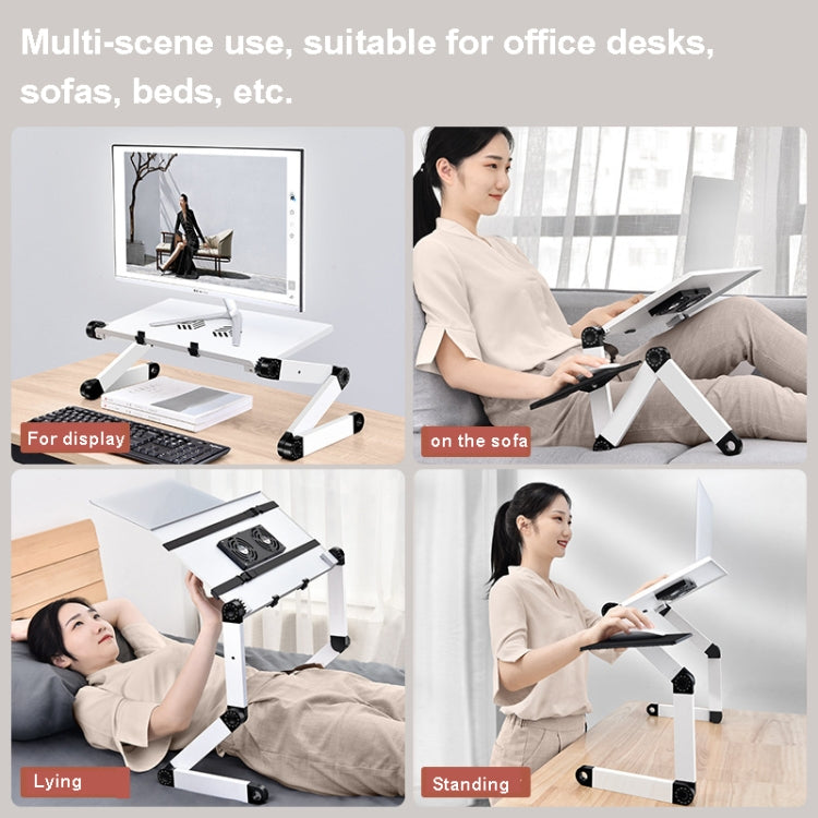Oatsbasf Folding Computer Desk Laptop Stand Foldable Lifting Heightening Storage Portable Rack,Style: L02 Black - free shipping - PMC Jewellery - Order now!