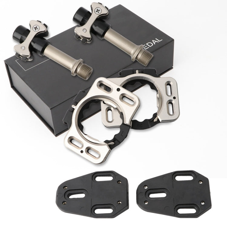 MEROCA Road Lock Shoes Card Three Pardin Bicycle Lollipops Self-Locking Pedal With Lock, Style: Titanium Alloy Axis (Black) - free shipping - PMc TechLife - Order now!