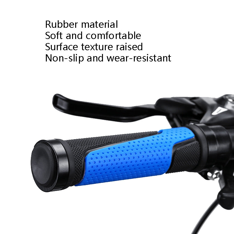1pair BG-0404 Bicycle Rubber Handle Cover The Mountain Bike Bilateral Lock Dead Anti-Slip Handle Cover(Green) - Bicycle Grips by PMc TechLife | Online Shopping South Africa | PMc TechLife | Buy Now Pay Later Mobicred